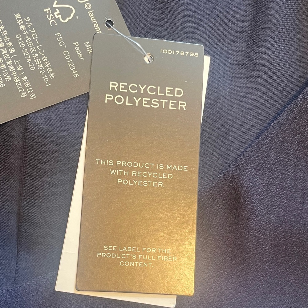 Ralph Lauren Navy Cape Dress NWT - Picture 7 of 8